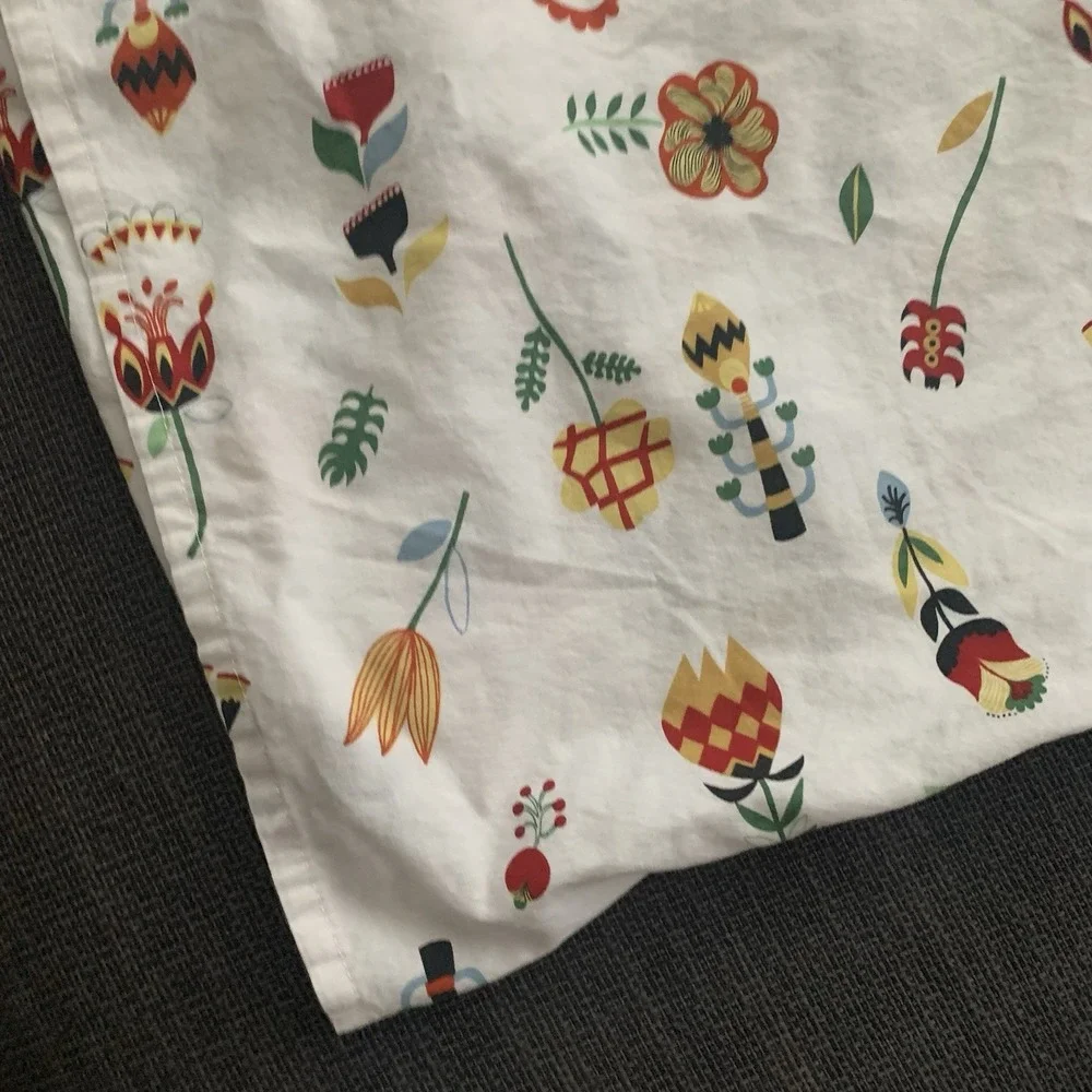 Ikea Rosenfibbla Duvet Cover + Pillowcase‎ Scandinavian Nordic Folk Art Flowers